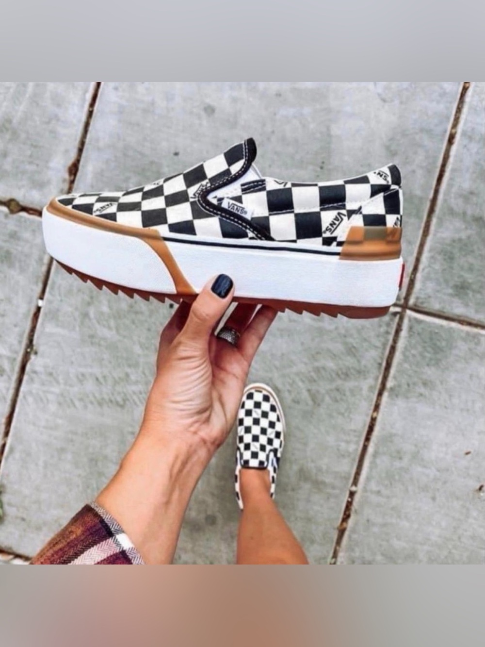 Vans Women's Checkerboard Slip-On Platform Sneaker - Size 8 ***NEW***